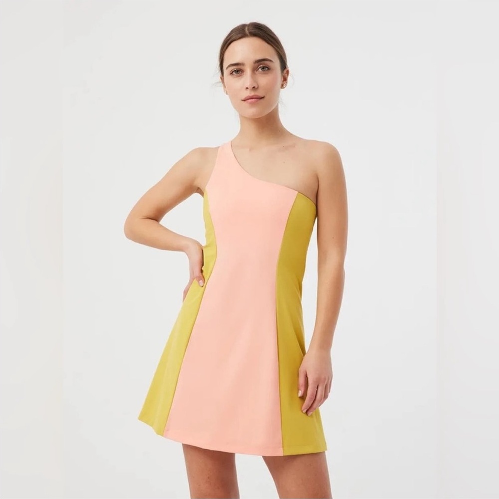 Outdoor Voices One Shoulder Workout Dress Nectarine/Dijon
